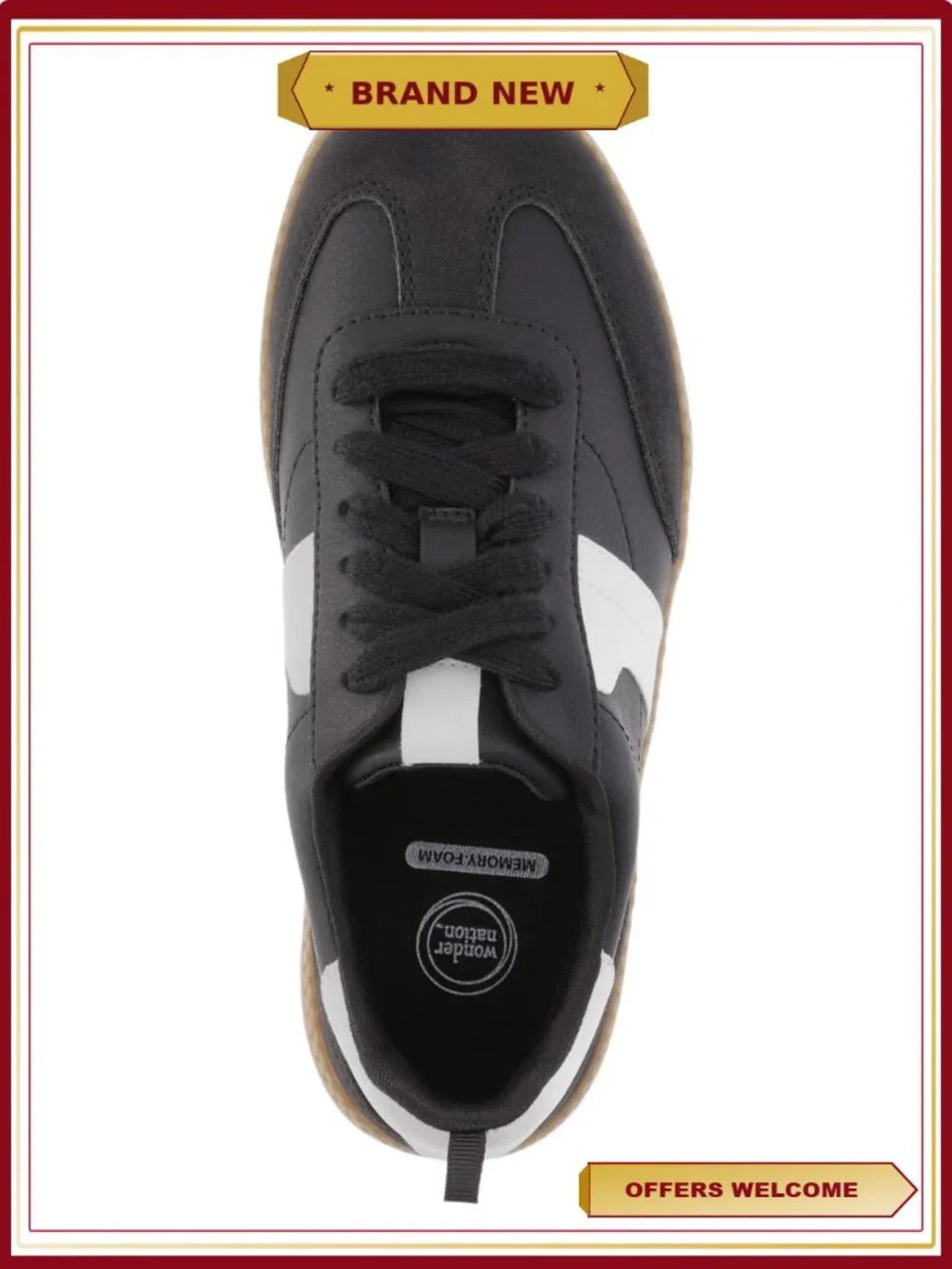 Kids Sport Sneakers with Memory Foam - Lace Up Athletic Shoes